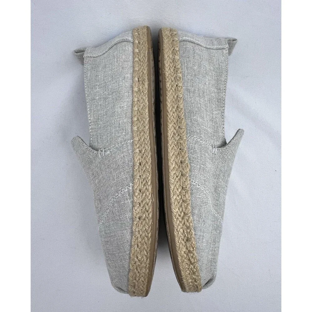 TOMS Alpargata Espadrille Gray Slub Chambray Women's 8.5 Shoes New!